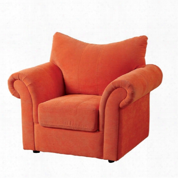 Furniture Of America Grenna Upholstered Chair In Orange