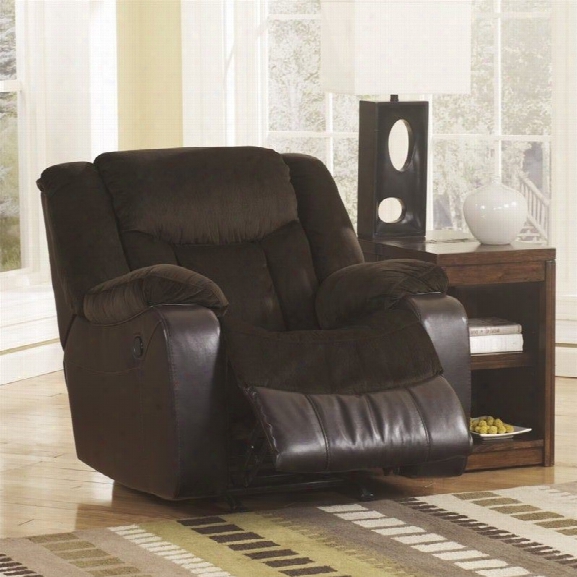 Signature Design By Ashley Furniture Tafton Microfiber Rocker Recliner In Java