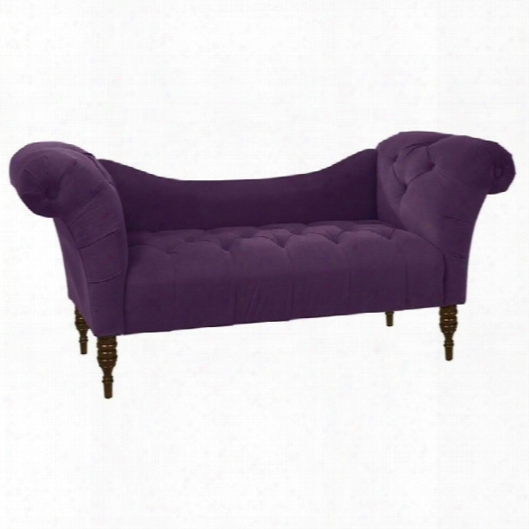 Skyline Furniture Tufted Chaise Lounge In Aubergine