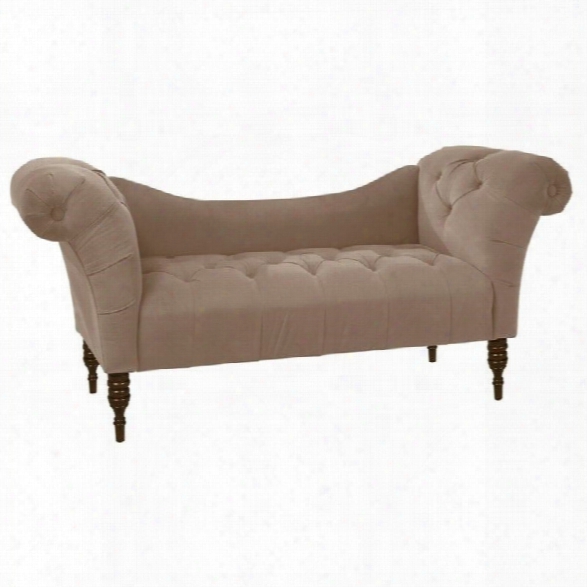 Skyline Furniture Tufted Chaise Lounge In Cocoa