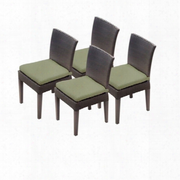 Tkc Nap A Wicker Patio Dining Chairs In Cilantro (set Of 4)