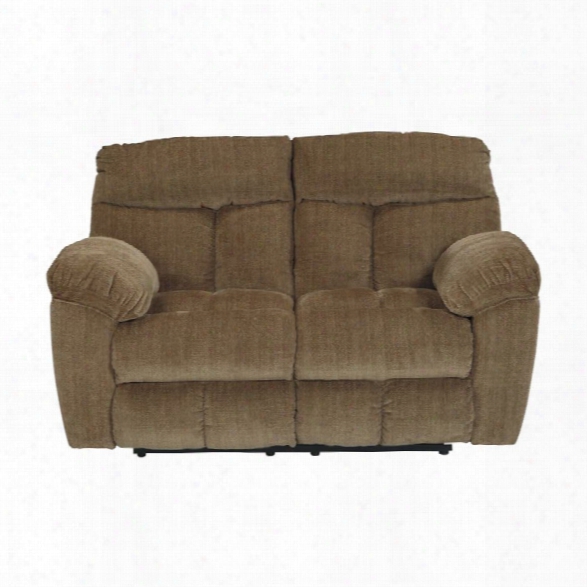 Ashley Hector Reclining Loveseat In Caramel