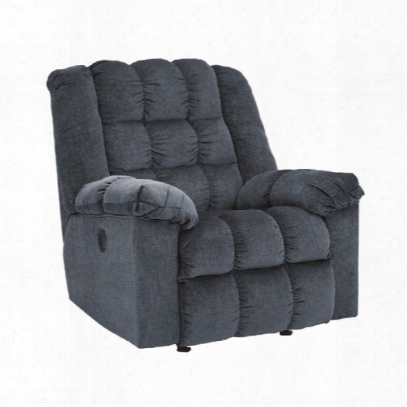 Ashley Ludden Power Rocker Recliner In Blue