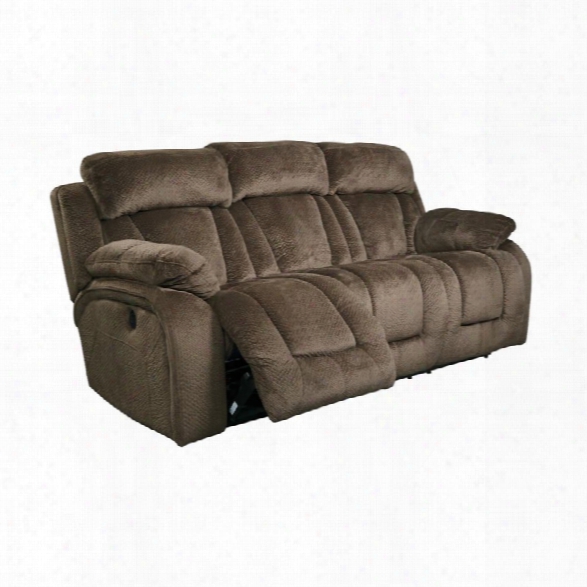 Ashley Stricklin Reclining Sofa In Chocolate