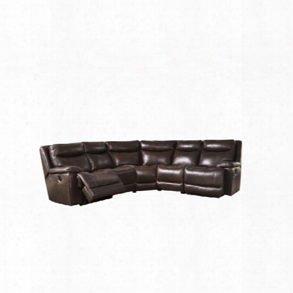 Ashley Zaiden 5 Piece Reclining Sectional In Antique