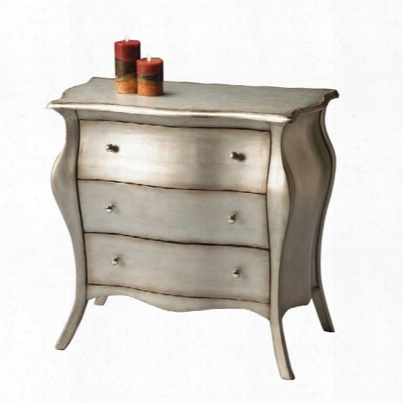 Butler Specialty Bombe Accent Chest In Brushed Pewter