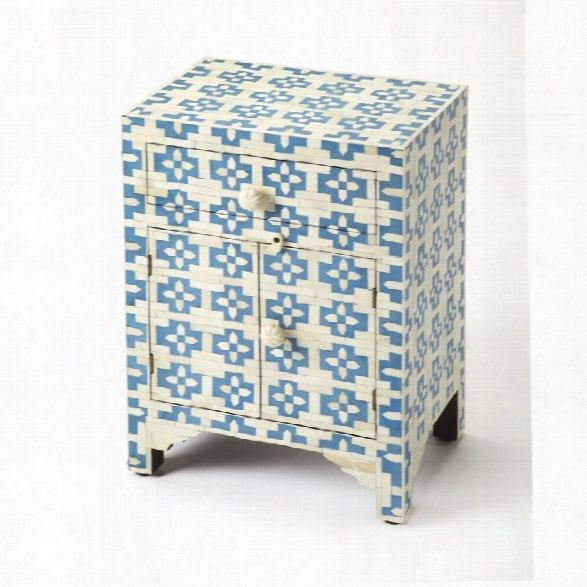 Butler Specialty Bone Inlay Accent Cabinet In Blue