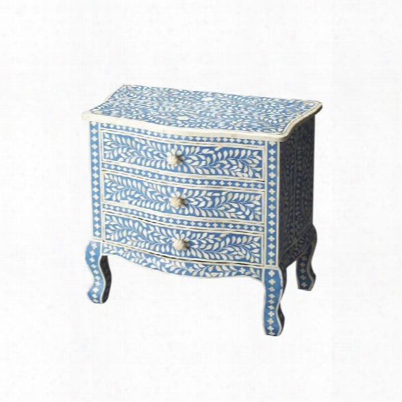 Butler Specialty Bone Inlay Accent Chest In Blue Bone Inlay