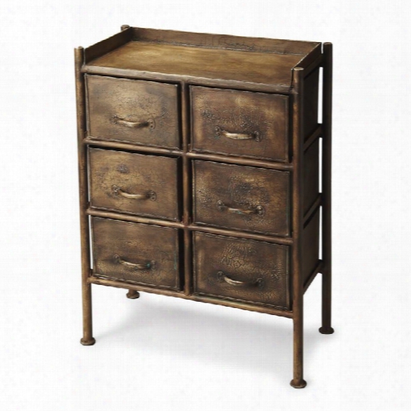 Butler Specialty Industrial Chic 6 Drawer Cameron Chest In Bronze
