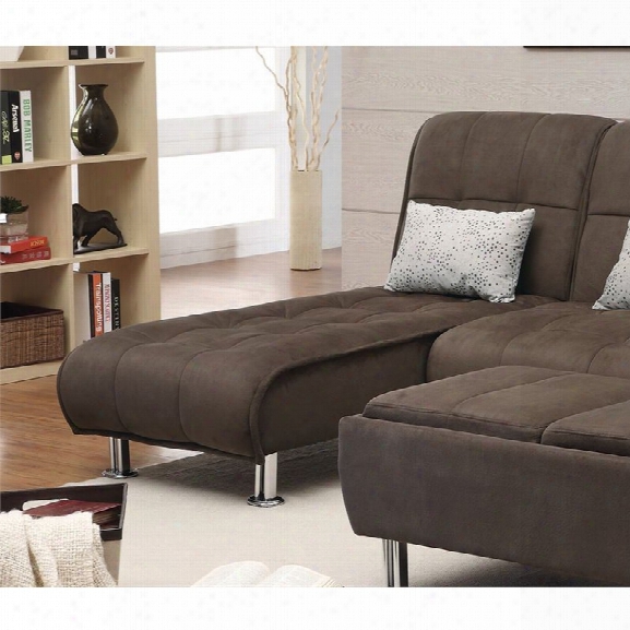 Coaster Convertible Chaise Lounge In Brown