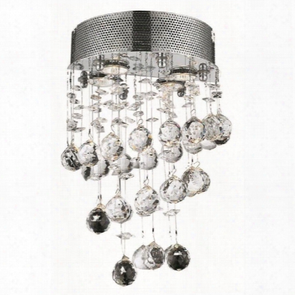 Elegant Lighting Galaxy 16 2 Light Elements Crystal Wall Sconce