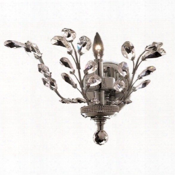 Elegant Lighting Orchid 14 Elements Crystal Wall Sconce In Chrome