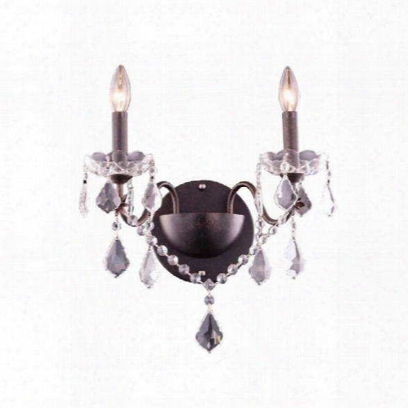 Elegant Lighting St. Francis 15 2 Light Elements Crystal Wall Sconce