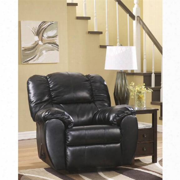 Flash Furniture Durablend Rocker Recliner In Onyx