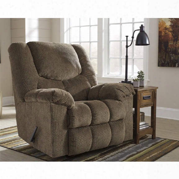 Flash Furniture Fabric Rocker Recliner In Brownstone