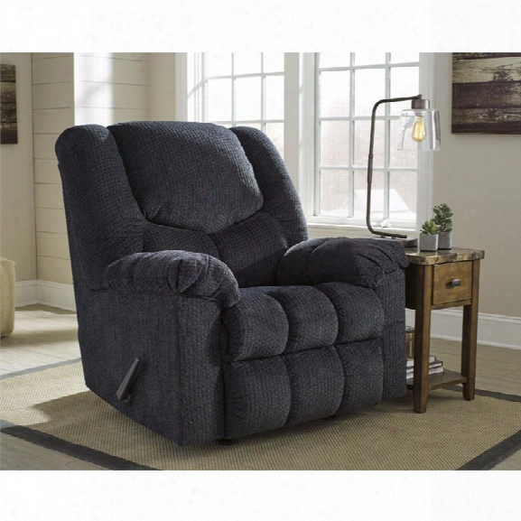 Flsah Furniture Fabric Rocker Recliner In Slate