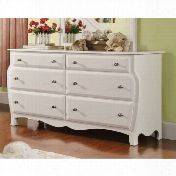 Furniture Of America Palon 6 Drawer Dresser In White