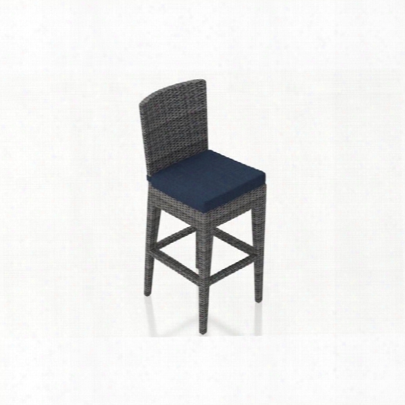 Harmonia Living District Patio Bar Stool In Spectrum Indigo