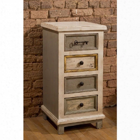 Hillsdale Larose 4 Drawer Accent Chest In Dove Gray