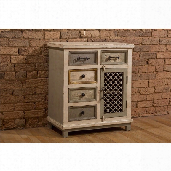 Hillsdale Larose 5 Drawer Accent Chest In Dove Gray