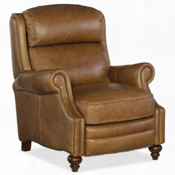 Hooker Furniture Ashton Leather Recliner In Saddlebag Coin