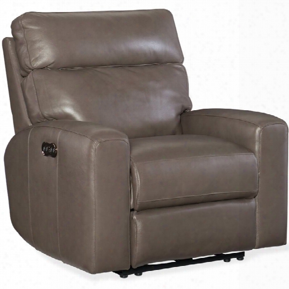 Hooker Furniture Mowry Leather Power Motion Recliner In Gray