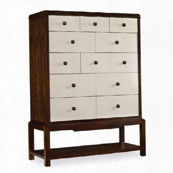 Hooker Furniture Palisade 12-drawer Chest In Walnut And Pure