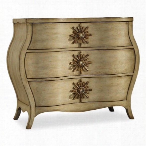 Hooker Furniture Sanctuary 3-drawer Bombe Accent Chest In Light Oak