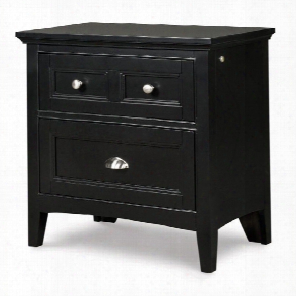 Magnussen Bennett 2 Drawer Nightstand In Black Finish