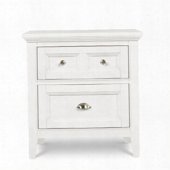 Magnussen Kenley 2 Drawer Nightstand In White Finish