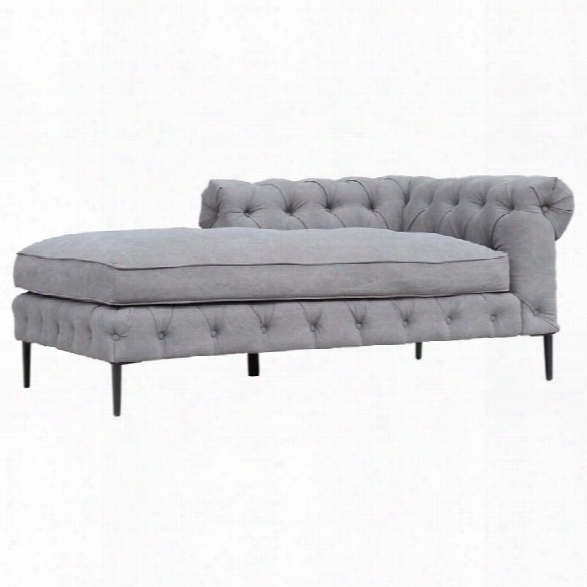 Moe's Canal Left Arm Fabric Chaise In Dark Gray