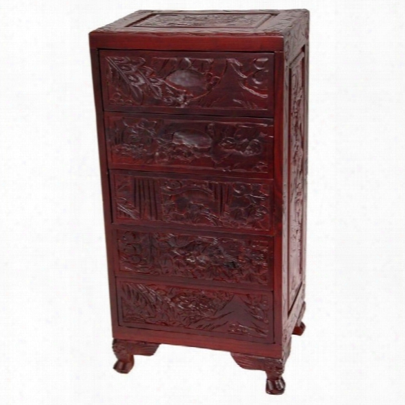 Oriental Furniture Accent Chest In Cherry