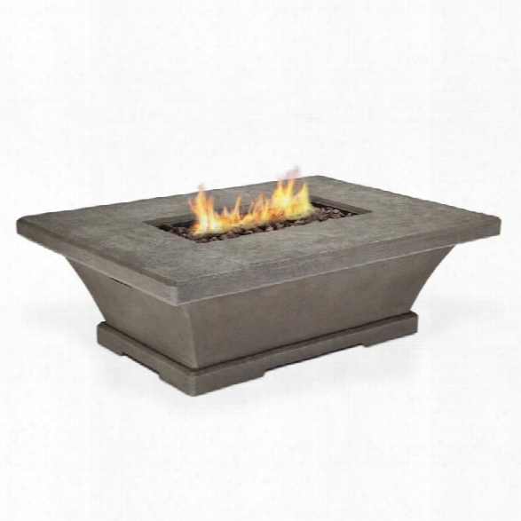 Real Flame Monaco Rectangular Low Propane Fire Table In Glacier Gray