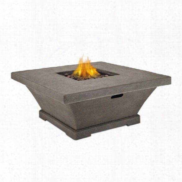 Real Flame Monaco Square Low Propane Fire Table In Glacier Gray