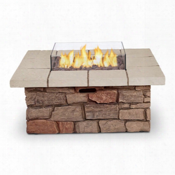 Real Flame Sedona 38 Square Propane Fire Table In Buff