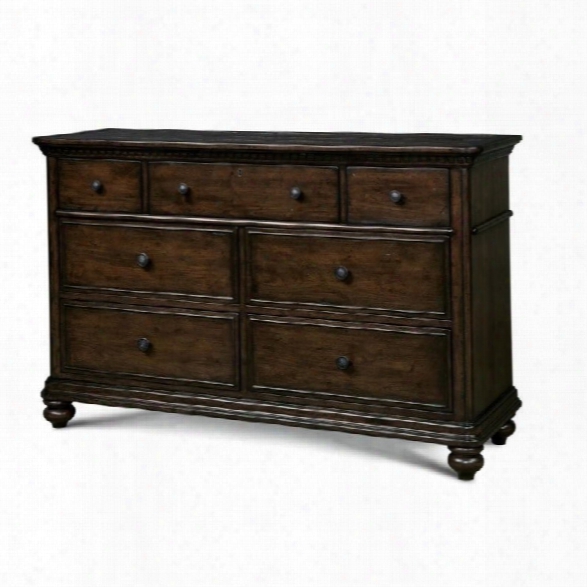 Smartstuff Paula Deen Guys 7 Drawer Wood Dresser In Molasses