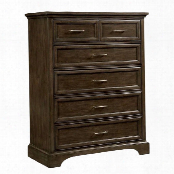 Stone & Leigh Chelsea Square 6 Drawer Chest In Raisin