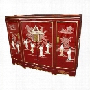 Oriental Furniture Slant Front Accent Chest with Removable Shelf