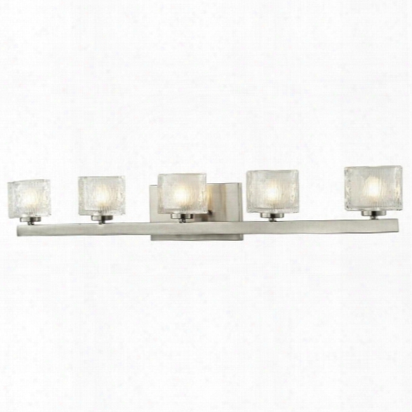 Z-lite Rai 5 Light Vanity Light In Brushed Nickel