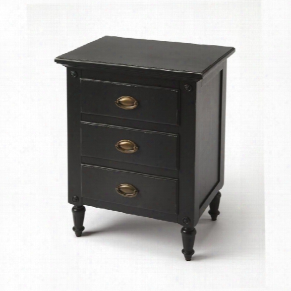 Butler Specialty Masterpiece 3 Drawer Petite Chest In Black