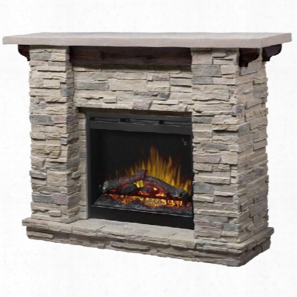 Dimplex Featherston 61 Electric Fireplace Mantel In Faux Ledge Rock