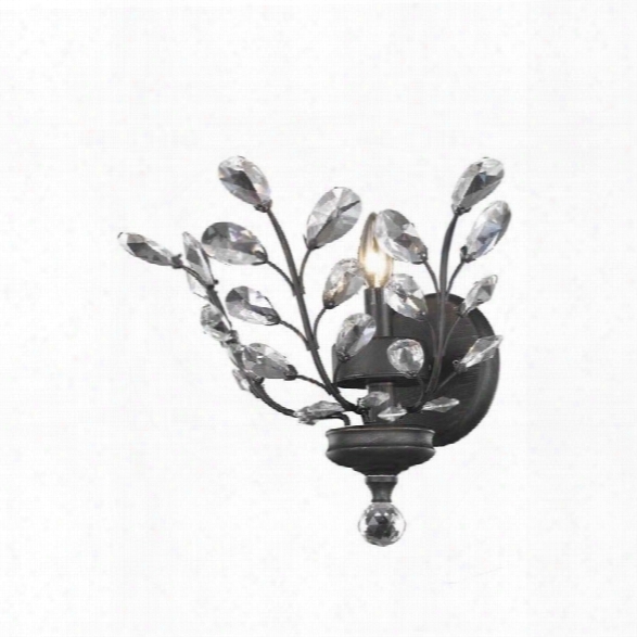 Elegant Lighting Orchid 14 Elements Crystal Wall Sconce In Bronze