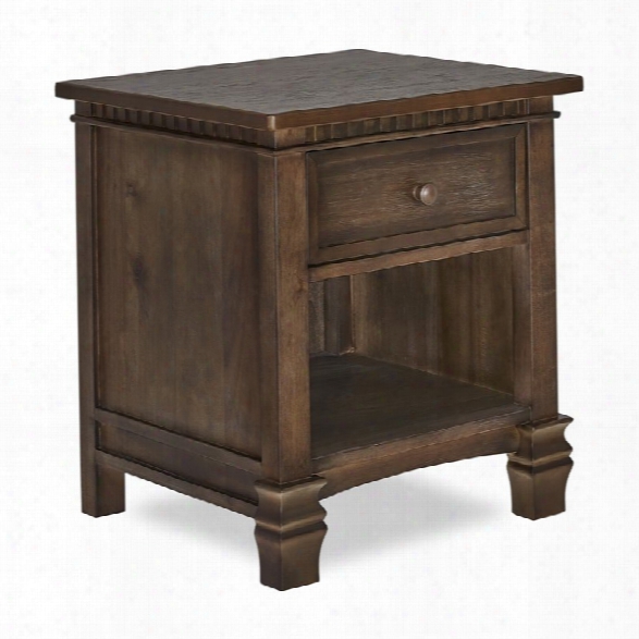 Evolur Santa Fe Night Stand In Antique Brown