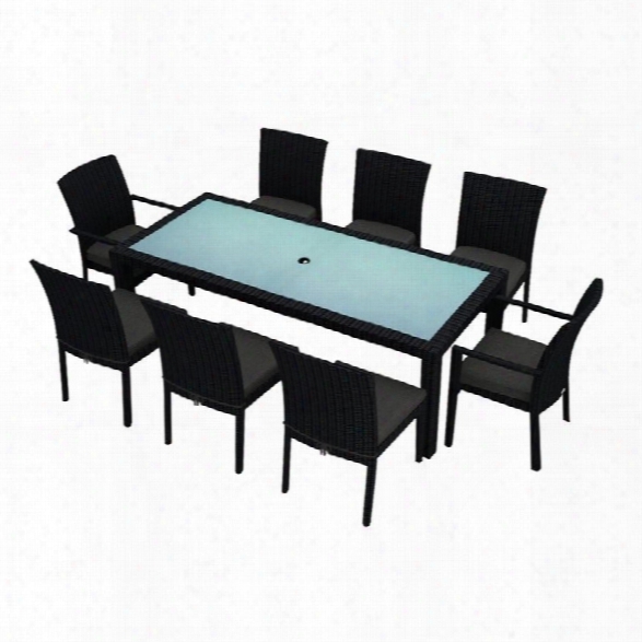 Harmonia Living Urbana 9 Piece Patio Dining Set In Canvas Charcoal