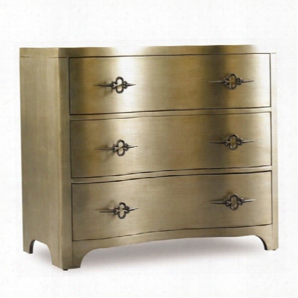 Hooker Furniture Sanctuary Three-drawer Shaped Front Gold Accent Chest