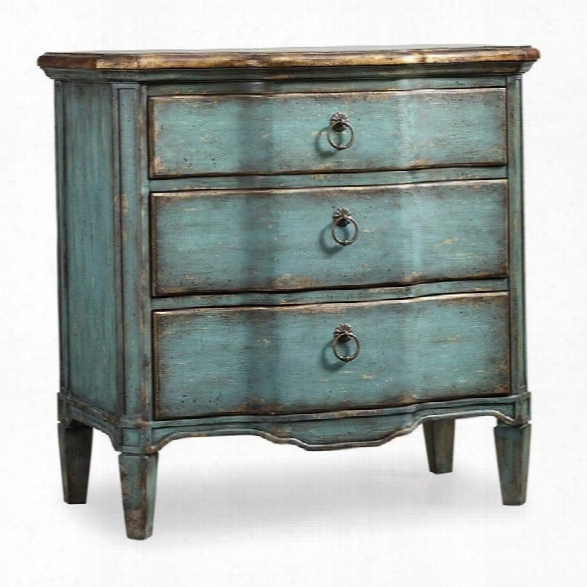 Hooker Furniture Seven Seas Three Drawer Turquoise Accent Chest Console