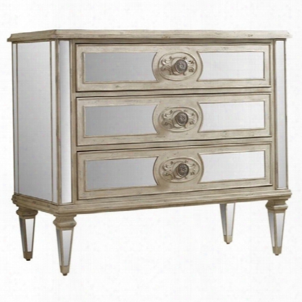 Hooker Furniture Sutherland Three Drawer Antique Mirrored Accent Chest