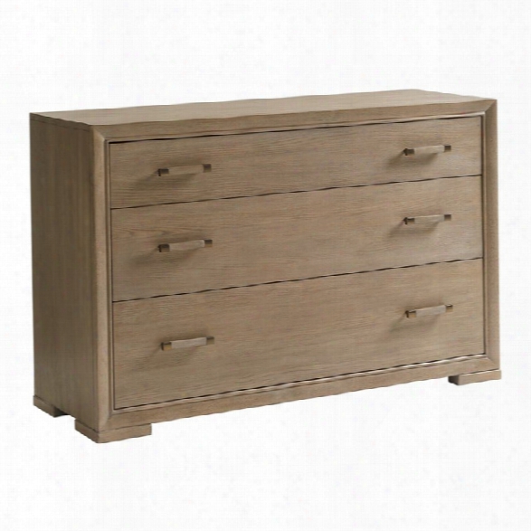 Lexington Shadow Play Barwick 3 Drawer Hall Chest In Gray Elm