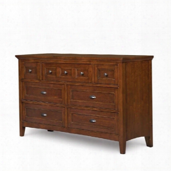 Magnussen Riley Wood 7 Drawer Dresser In Cherry Finish