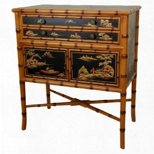 Oriental Furniture Ching Accent Chest In Black